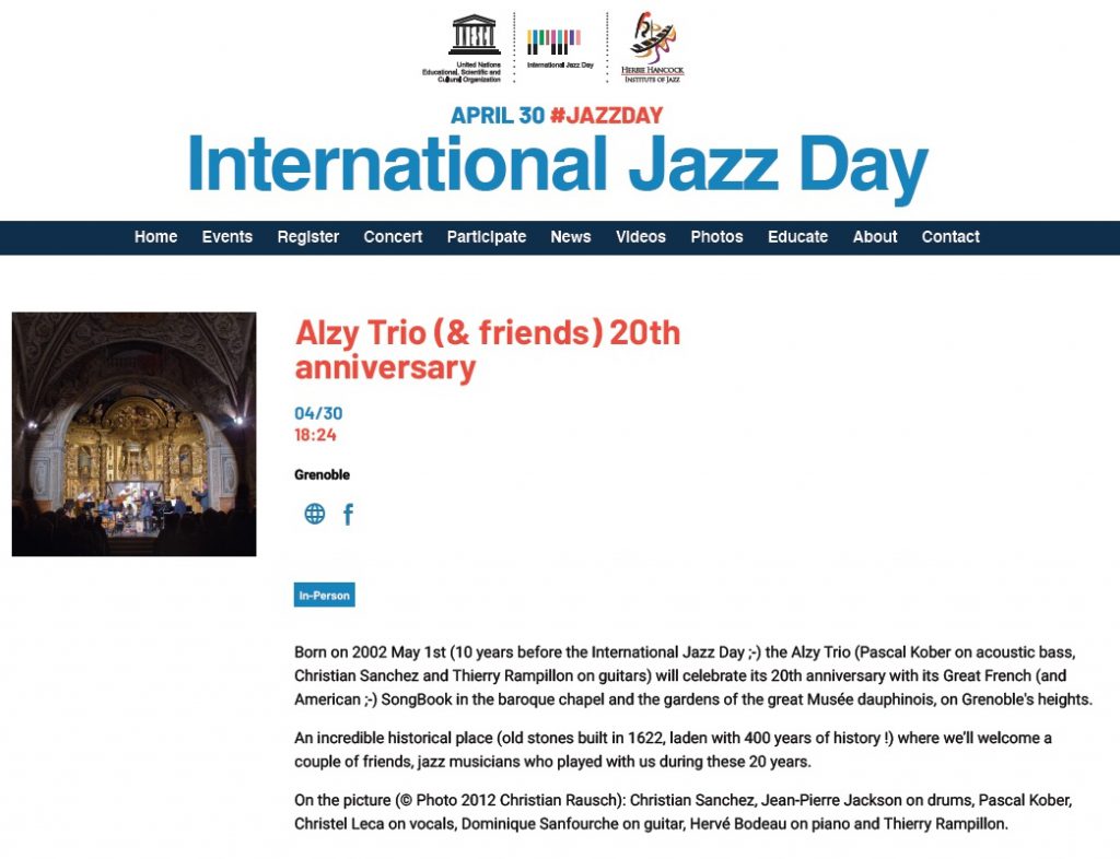 International Jazz Day (Alzy Trio)